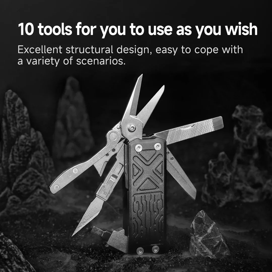 NexTool E1 Portable Pocket Multitool Detachable Knife Scissors Screwdriver For Outdoor Survival Camping Hunting and Hiking