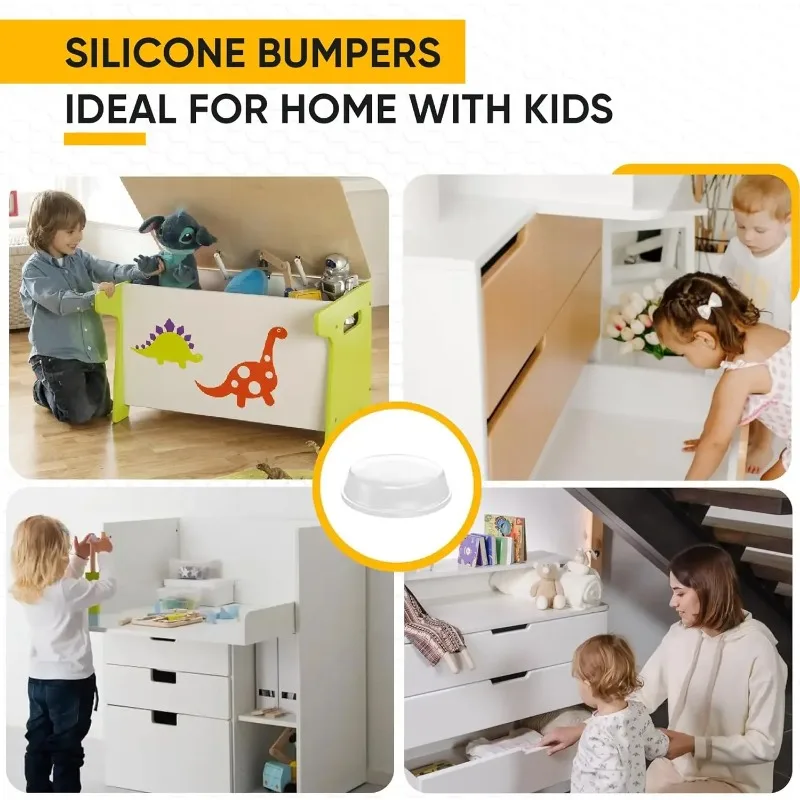 Self-Adhesive Clear Door Stop Rubber Damper Buffer Cabinet Bumpers Silicone Furniture Dots Cushion Protective Pads image 5