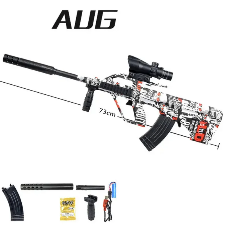 AUG Water Ball Gun Gel Toy Gun Manual Electric PaintbalAirsoft Gun Weapon Gun Soft Bullets Gun CS Shooting Fake Gun Toy