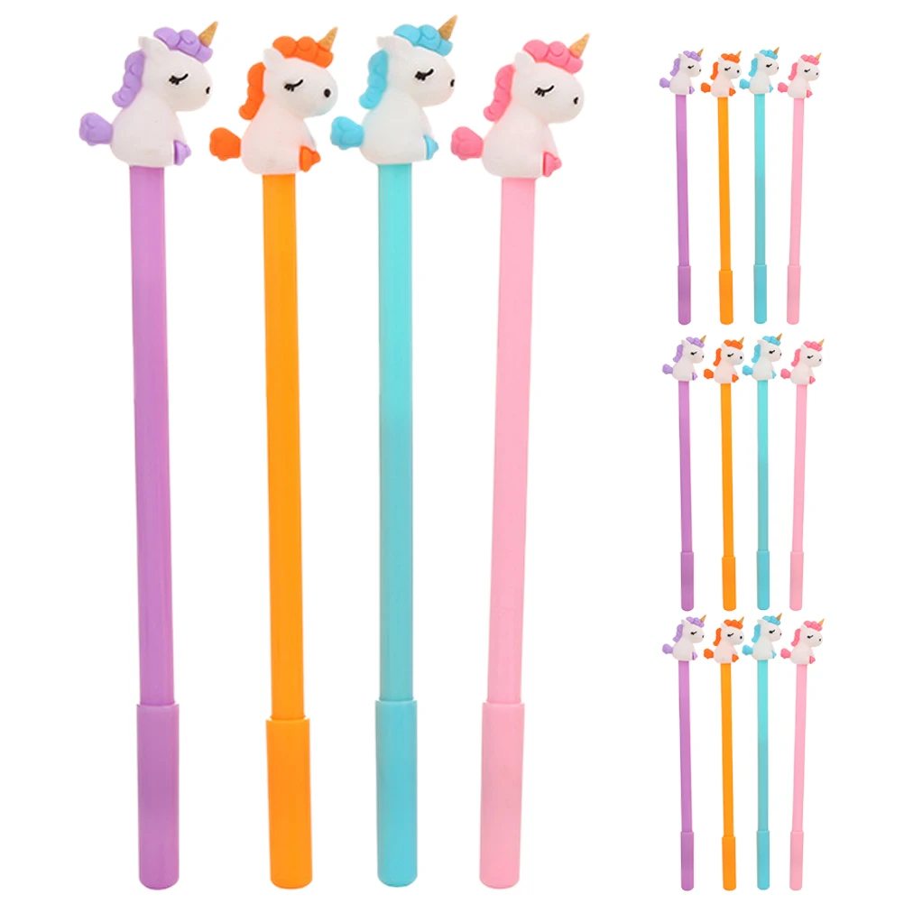 16Pcs Gel Pen Neutral Type Cartoon Design Smooth Writing Ergonomic Grip Portable Stationery Suitable for Study Office