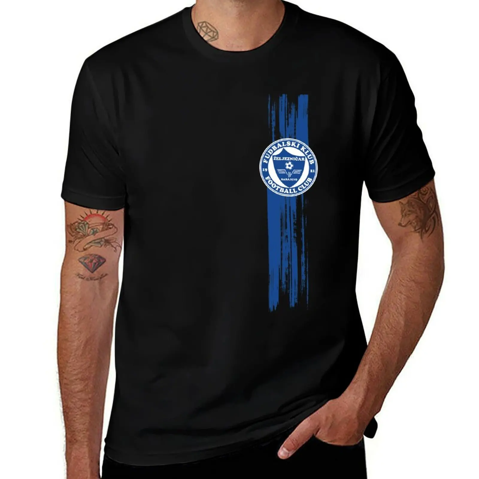 All for this colours, my colours, Zeljeznicar Sarajevo, Bosnia and Herzegovina T-Shirt Casual Simple Design Short Sleeve Shirt