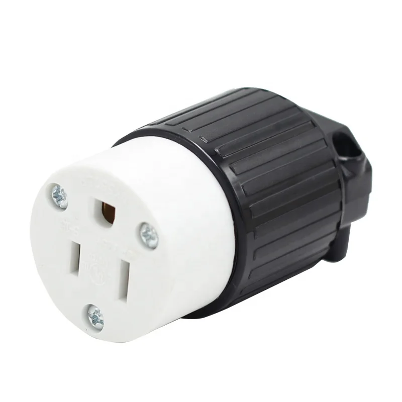 

15A 3PIN Nema 5-15 USA Inlet Plug Straight Recessed Male Outlet Receptacle