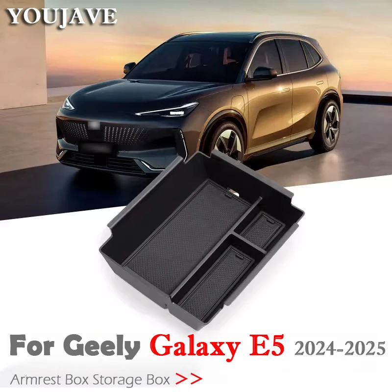 For Geely Galaxy E5 2024 2025 Car Central Control Lower Storage Box Console Armrest Storage Box HolderCar Interior Accessories