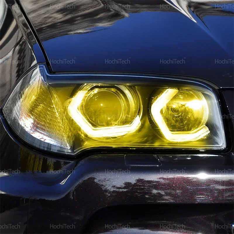 الترا برايت كريستال الليمون الأصفر اللون M4 نمط Led عيون الملاك خواتم يوم ضوء اكسسوارات السيارات لسيارات BMW X3 E83 2003-2010