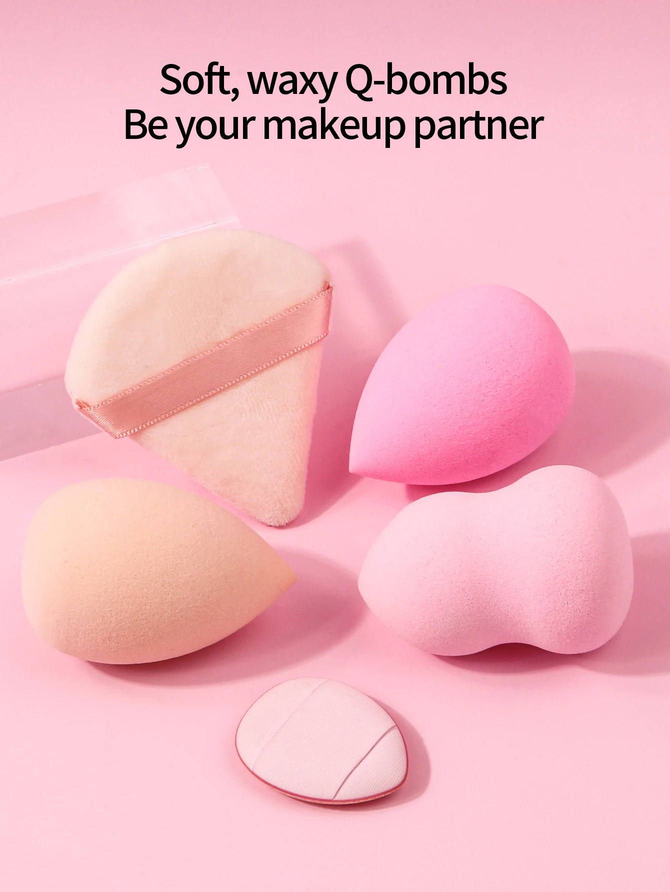 Ensemble d'éponges de maquillage multifonctions pour œufs de beauté, 15 pièces, 6 gouttes d'eau/oeufs de beauté, 3 bouffées de poudre triangulaires, Mini bouffées de poudre pour le pouce