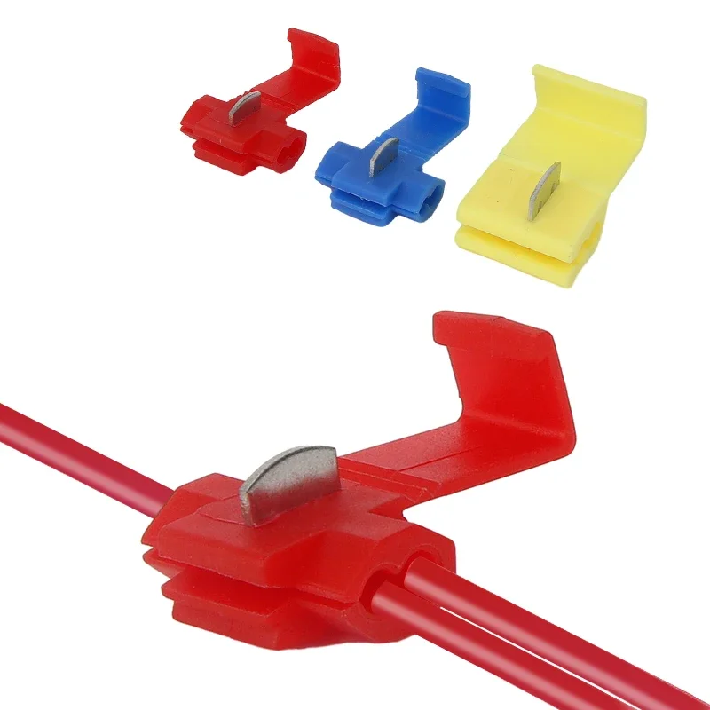 Wire Cable Connectors  Electric Quick Splice Terminals Crimp Non Destructive Without Breaking Line AWG 22-18