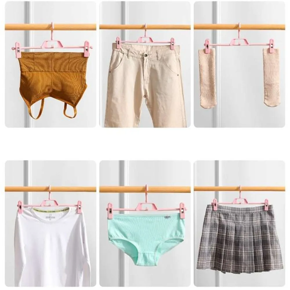 5PCS Adjustable Skirt Peg Hanger New Non-Slip Portable Fix Clip Skirt Peg Hangers Household