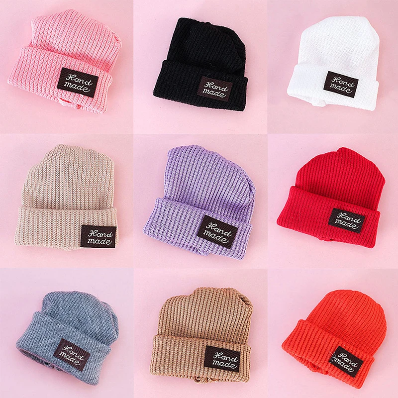 

Милая вязаная шапка карамельных цветов, шапка для скейта, модная вязаная женская шапка, аксессуары для кукол 1/6, 30 см, аксессуары