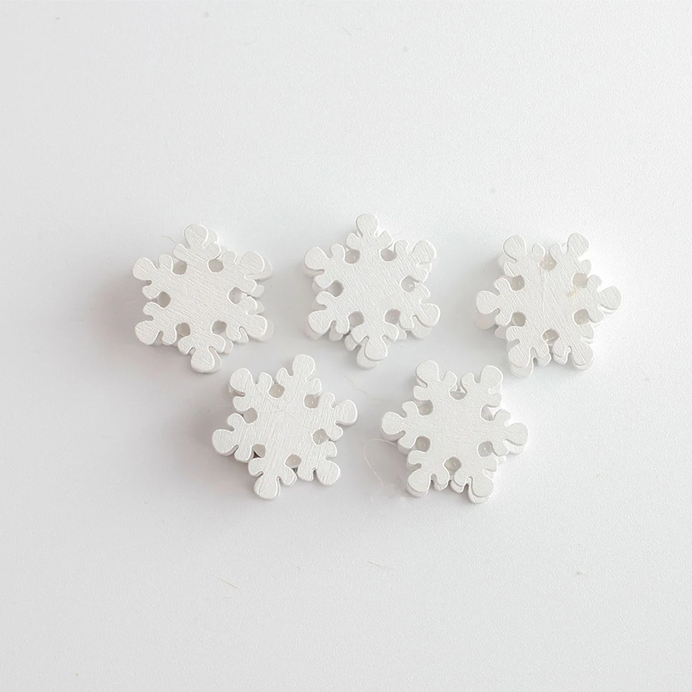 

50 шт. деревянные бусины в виде снежинок, свободные бусины «сделай сам», для изготовления ювелирных изделий, гирлянда, браслет, ожерелье, принадлежности для рукоделия, аксессуары