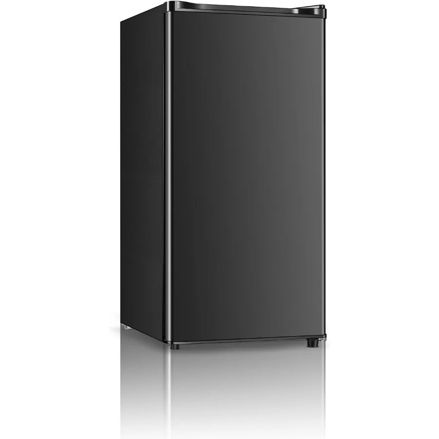 ثلاجة صغيرة مدمجة مع فريزر لمكتب النوم أو غرفة النوم: باب واحد 3.1 قدم مكعب LED ضوء ترموستات قابل للتعديل قابل للإزالة Gl #3