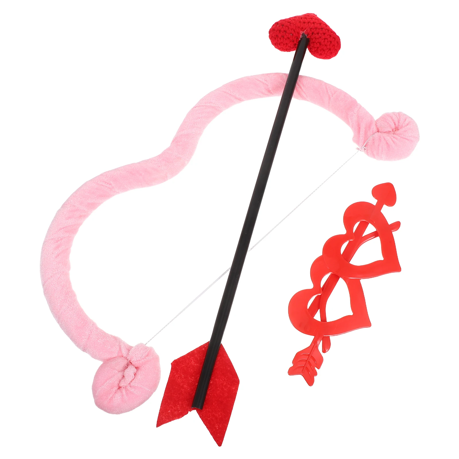 1 Zestaw Akcesoriów do Kostiumu Kupidyna na Walentynki Okulary w Kształcie Serca Łuk i Strzała Rekwizyty do Cosplay na Imprezę Kostium Kupidyna