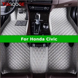 YOGOOGE Custom Car Floor Mats For Honda Civic 2005-2023 Auto Carpets Foot Coche Accessorie