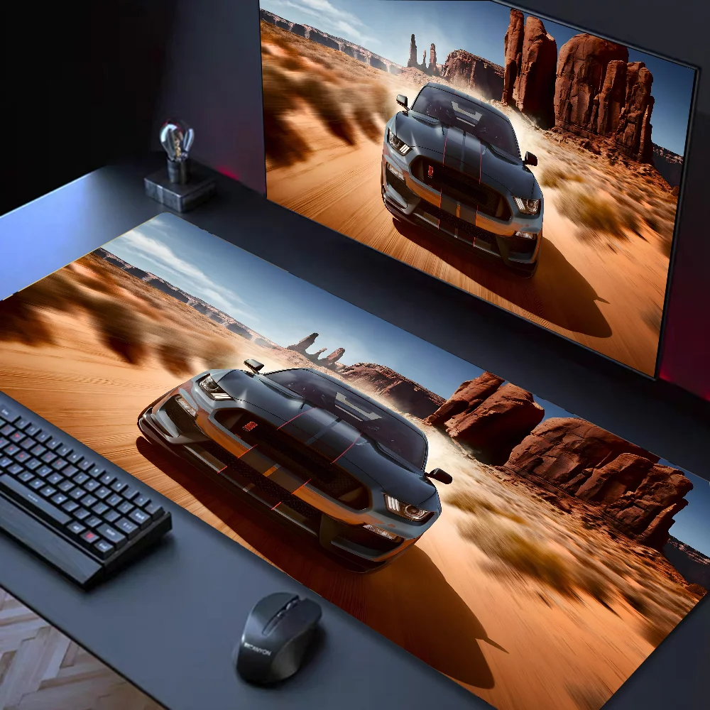 Imagem -04 - Grande Lockedge Gaming Mouse Pad F-ford Mustang Mousepad Teclado de Computador Table Desk Mat Carro Legal