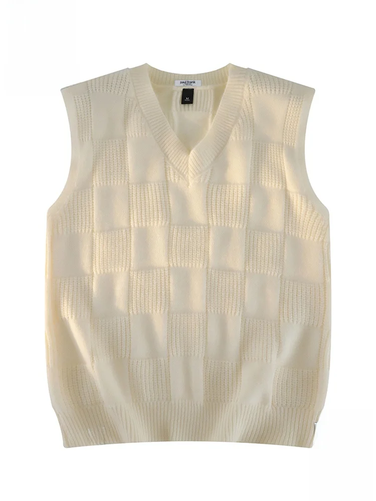 

Вязаный жилет Paul Frank M Svel с V-образным вырезом, осенняя верхняя одежда, повседневный, удобный, из смесового полиэстера, без рукавов