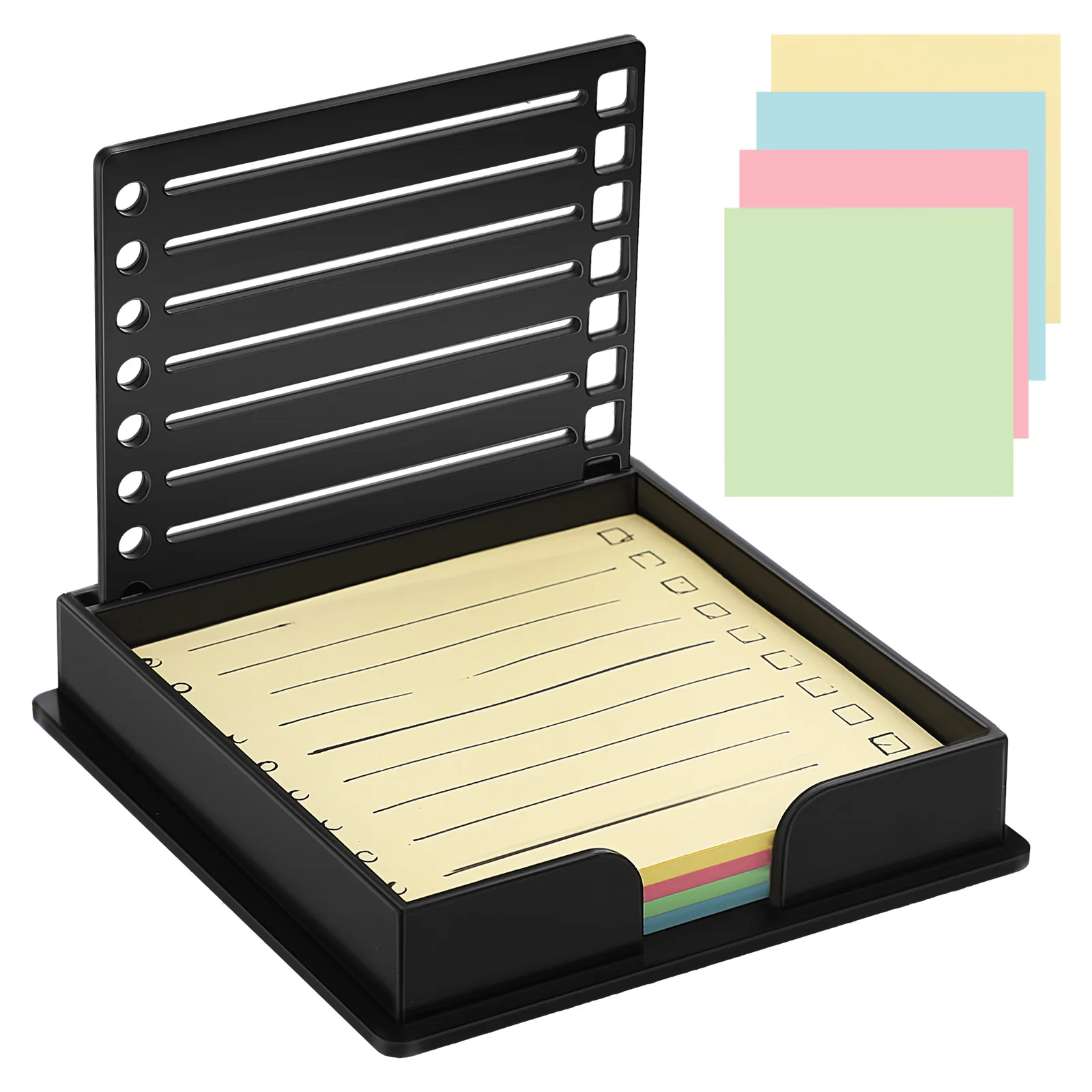 Post-it Notitie Sjabloon Desktop Sticky Notepad Houder Creatieve Notitie Papier Dispenser Label Met Sjabloon Notities Sjabloon Kantoor Notities