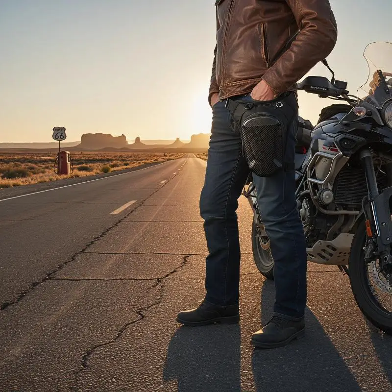 

Motorcycle Leg Side Bag EVA Hard Shell Outdoor Casual Waist Bags Motorbike Mobile Phone Purse Hip Bum Pack