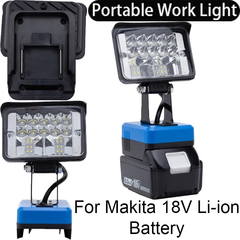 

Portable Work LED Light for Makita 18V Li-ion Battery (2800LM) new LED work light Familiale Camping outdoor travel light