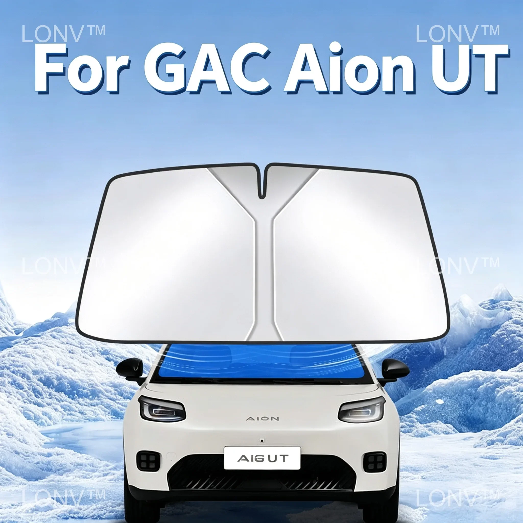 For GAC Aion UT 2025 2026 2027 Car Sunshade Front Windshield Shade Cover Foldable Car Anti-UV Heat Insulation Accessories