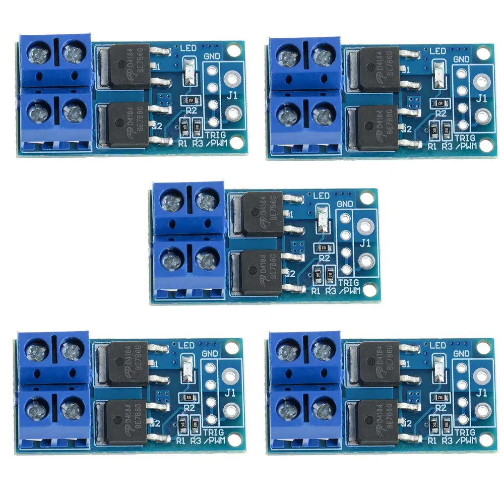 5pcs 15A 400W MOSFET Trigger Switch Drive Module PWM Regulator Control Panel DC 5V-36V Electronic Switch Control Board