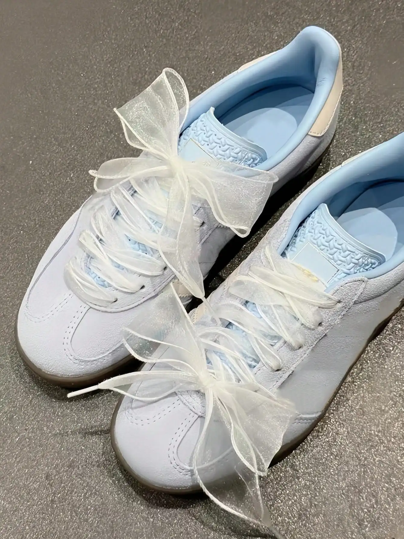 

1 Pair Women's Chiffon Mesh Ribbon Shoelaces 120cm Transparent Ballet Style Lace-Up Accessory