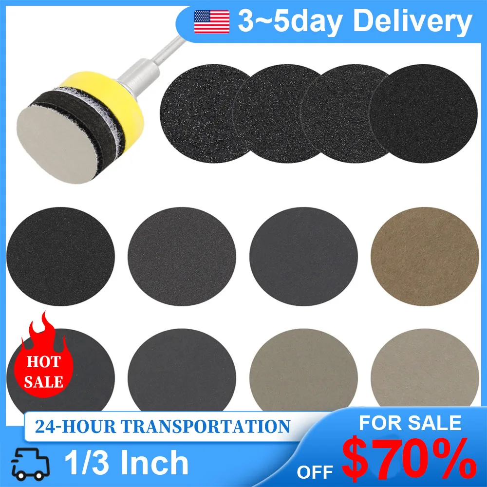 

Sanding Discs 1/3 Inch 60-10000 Grit Abrasive Polishing Pad Kit For Dremel Rotary Tool Sandpapers Accessories for Metal Wood