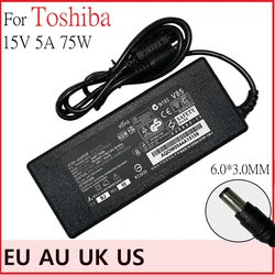 Adaptador de fuente de alimentación de 15V 5A 75W CA, cargador de batería para Toshiba Portege R502 R505 R600 R501 Tecra A11 M11 S11