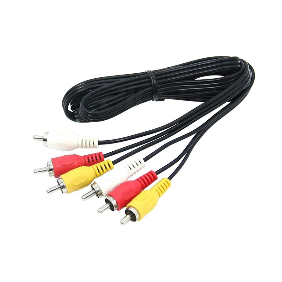 

Wholesale 3 RCA Red&Yellow&White Audio Video Composite AV Cable for TV DVD Player Set-Top Box Home Theater Speaker Amplifier