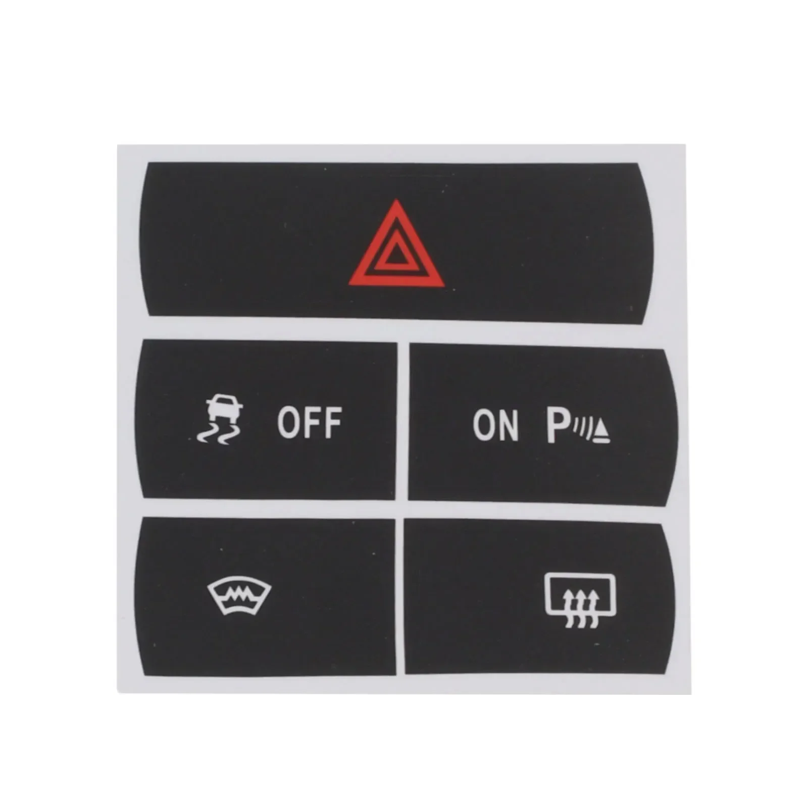 Car Double Flash Repair Switch Button Sticker For Ford For S-Max High Grade Vinyl Button Repair Decal Sticker Black Car Accessor