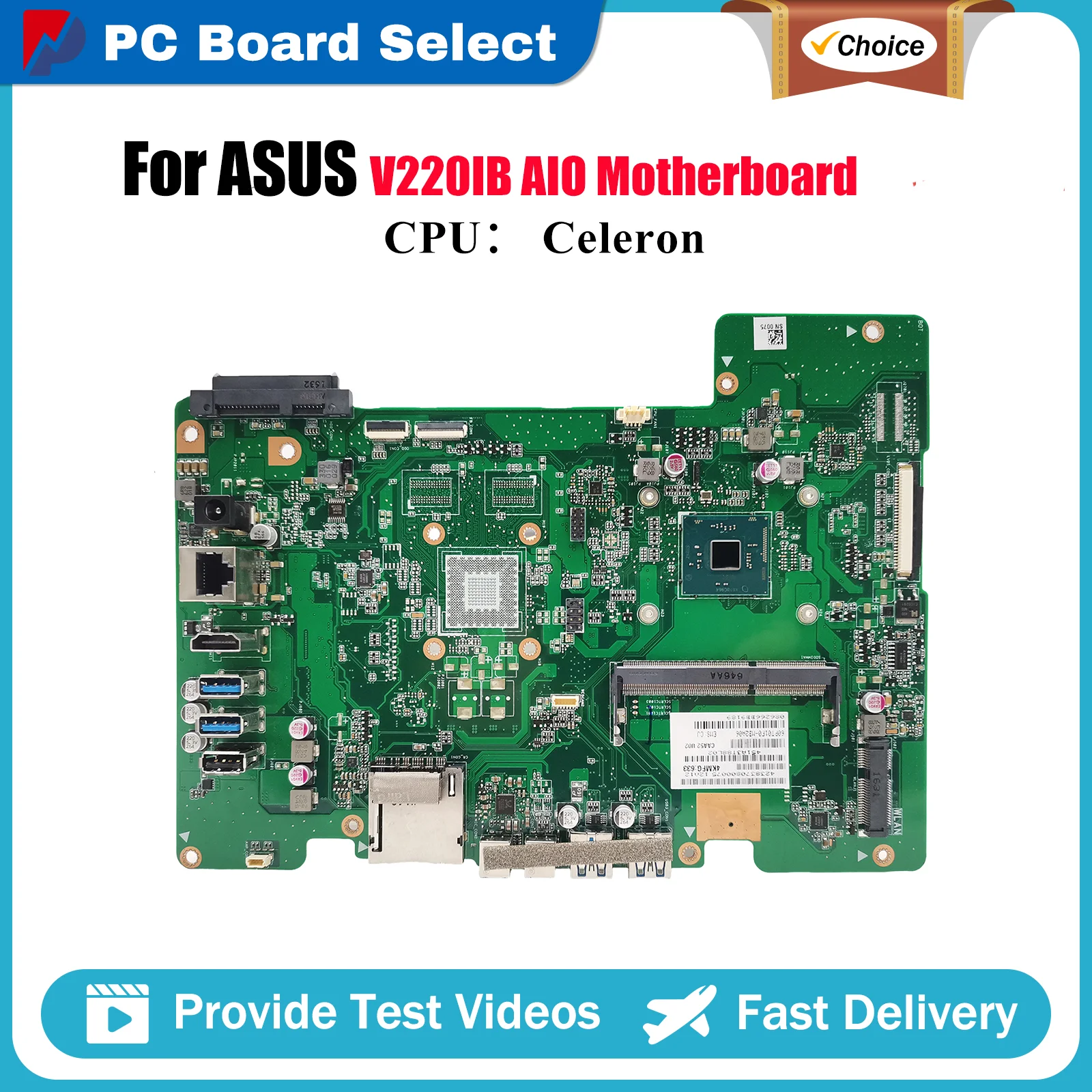 

Материнская плата V220IB для ASUS Vivo AiO V220IB V220IA V220I V220IC, материнская плата с процессором Celeron, 100% тестирование, ОК, быстрая доставка, stk