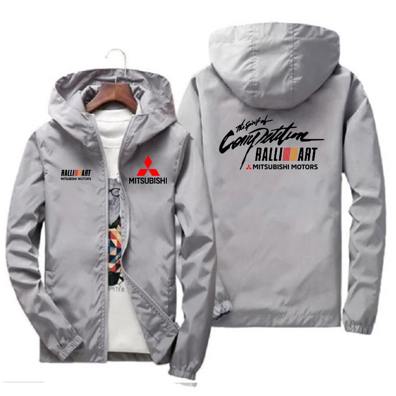 

Дышащая модная куртка на молнии с логотипом Mitsubishi Evo для фитнеса, повседневная высококачественная бейсбольная куртка с капюшоном, спортивная куртка на открытом воздухе
