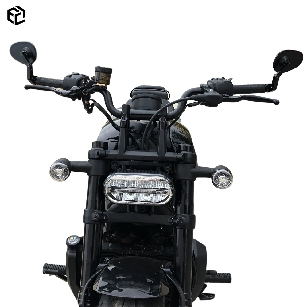 Motorcycle Bar End Mirrors Handlebar CNC Aluminum Black Moto Accessories For Harley Sportster S 1250 RH1250s Nightster 975
