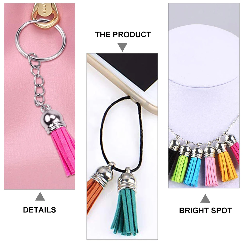 

50 Sets Tassel Keychain Accessories Cute Keychains Covers Pendant DIY Ring Bubble