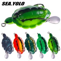 Sea.Yolo 5.5CM/13.4G Thunderfrog Fishing Lure Turtle Sequin Artificial Fake Bait For Bass Sea Fishing