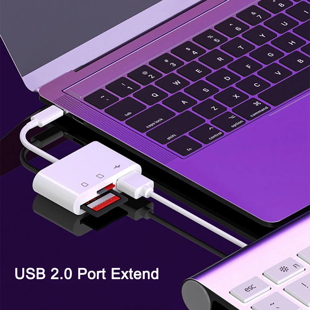 3 In 1 TF SD Memory Card Reader Type-C OTG Adapter Data Transmission For Phone 15 Macbook Smart Cell Phone Type C Card Reader