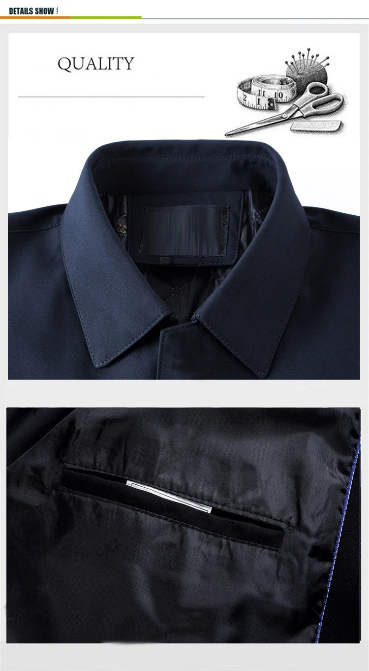Verstärkte, gefütterte Herren-Winterjacke, winddichte Jacken, warm gefütterte Blazer für Herren, luxuriöser Herren-Wintermantel XXXL – Detail 8