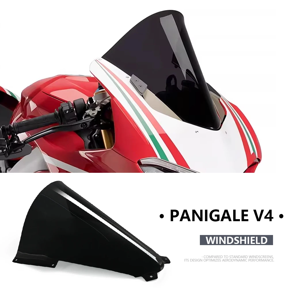 

V4 Motorcycle Accessories Windshield Wind Double Bubble WindScreen Screen For Ducati Panigale V4 V4S 2020 2021 2022 2023 2024