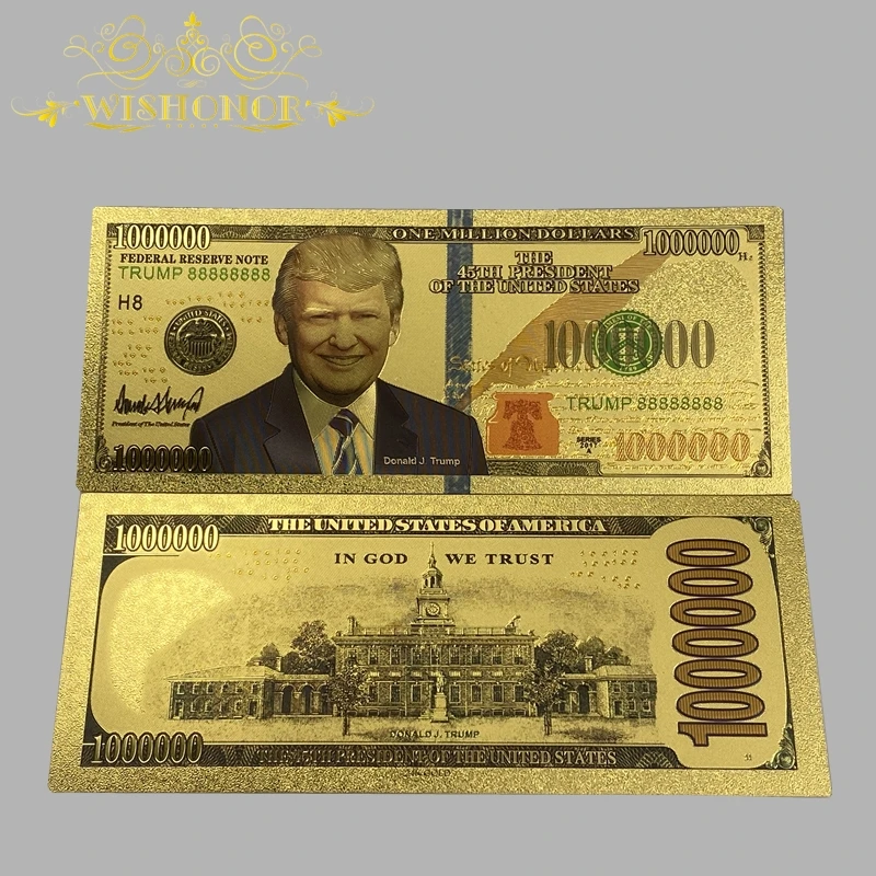 Cheapest 100 pcs 2025 47th US President Dollars 100 Bills Gold Plated Card in God We Trust Commemorative Banknotes