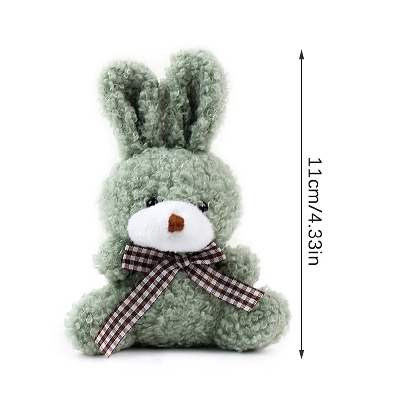 Juguetes de animales de peluche para niños, llavero de conejo suave y lindo, muñeca de peluche Kawaii, colgante de mochila, 11 Cm