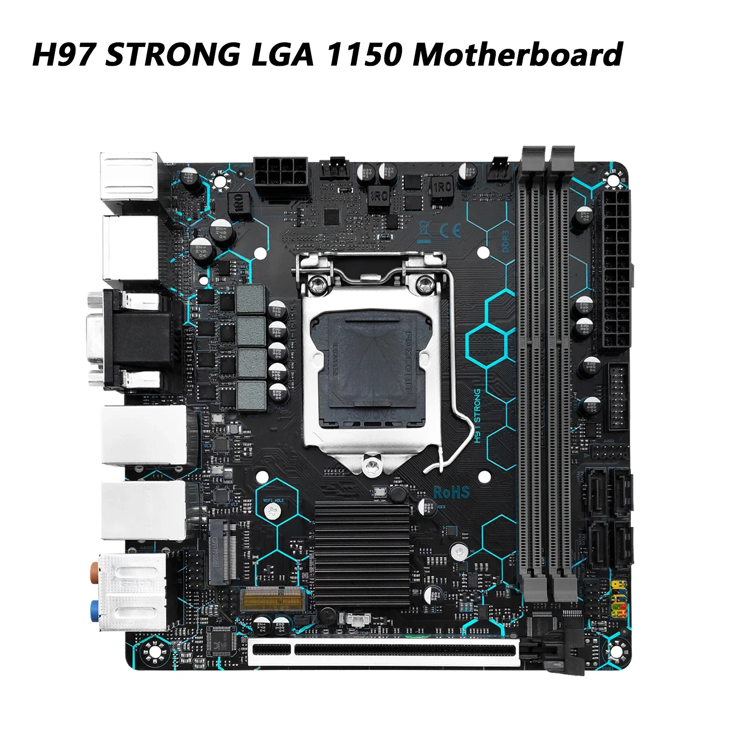 MACHINIST H97 STRONG LGA 1150 Motherboard Support Intel Core i7/i5/i3/E3 DDR3 Mini-ITX VGA/HDMI/DP/COM Dual LAN WIFI M.2