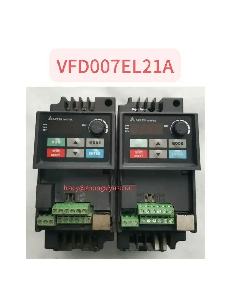 

Использованный инвертор VFD007EL21A 220V750W, функция тестирования нормально работает.