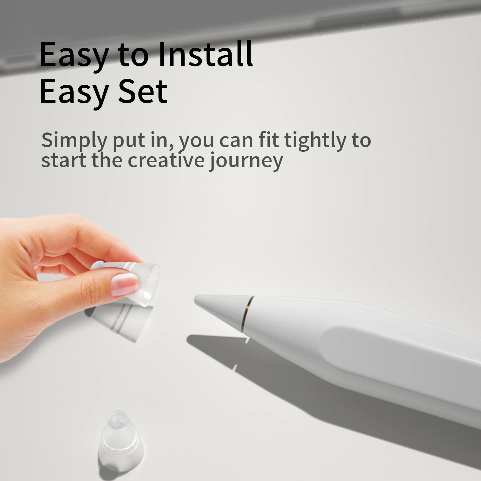 8 шт., чехол для наконечника стилуса для Apple Pencil 1-го 2-го поколения, сменный чехол для наконечника из волокна, защитный чехол для Apple Pencil