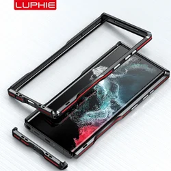 Original LUPHIE Metal Frame For Samsung Galaxy S22 Ultra S23 Bumper S21 Plus Case Aviation Aluminium Protective Cover Skin S23 U