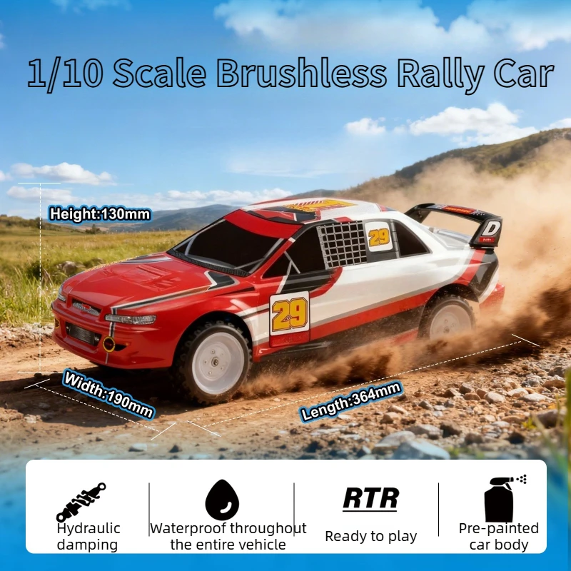 1/10 Scale RH1076 RC Rally Car 4WD Electric Racing Model Hobby Collectible Toy Gift for Adult RC Enthusiasts
