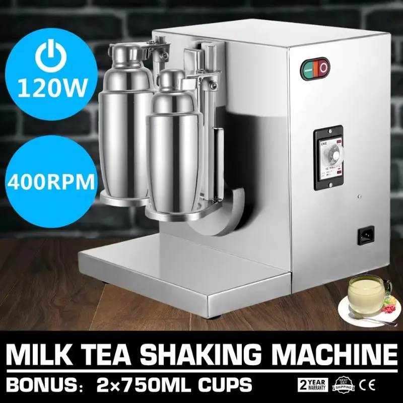 Commercial Double 2 Cup Boba Tea Shaker Boba Machine Tea Brewing Counter Milk Shaker
