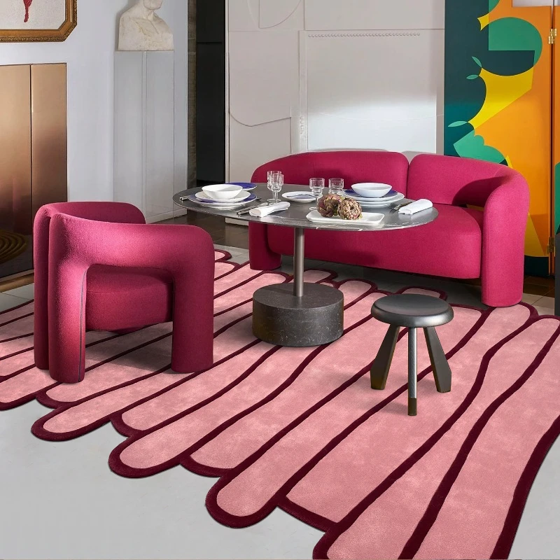 

Ковер нестандартной формы для спальни, большой, утолщенный, плюшевый, для гардеробной, креативный, пушистый, мягкий, для гостиной, напольный коврик