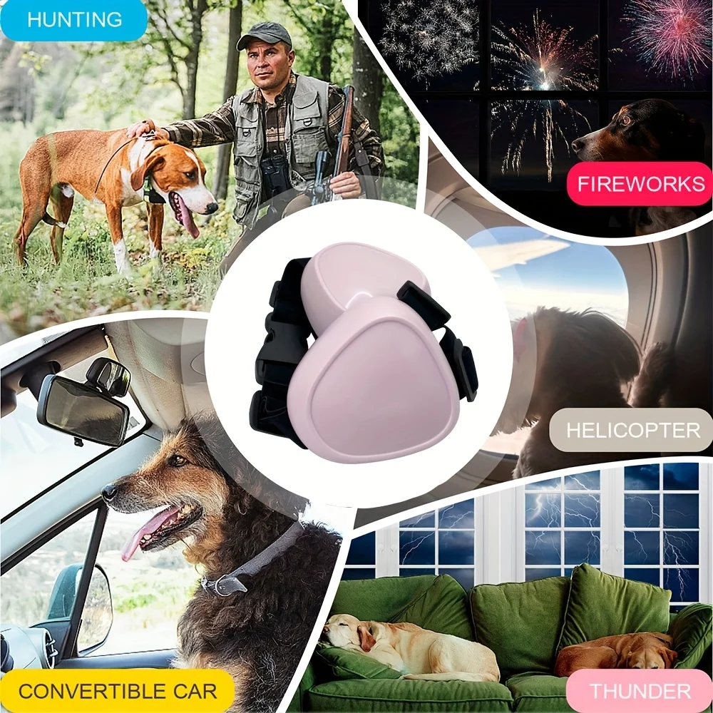 XYM DogEarMuffs, Noise Reduction Pet Ear Muffs With Adjustable Headband, Anti Anxiety Hearing Protection For Dogs Outdoor travel