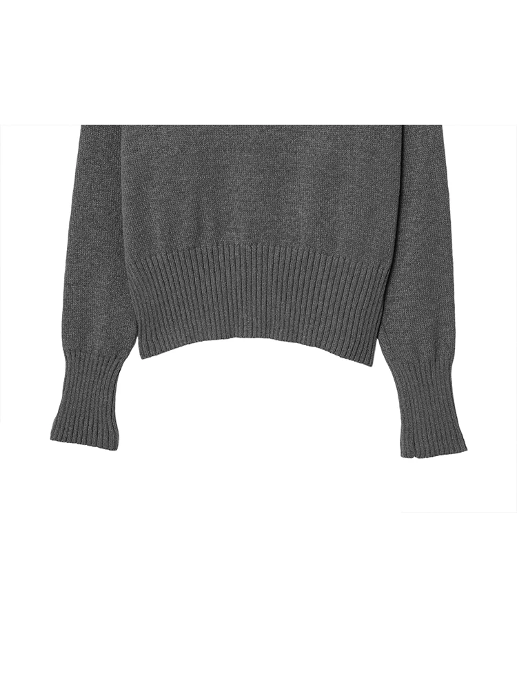 HH Women Autumn Casual Pullover Long Sleeve Slash Neck Long Sleeves Slim knitted Sweater Female Elegant Versatile Pullover Top