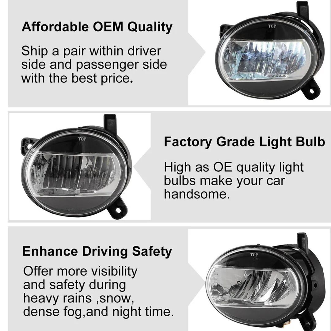 أضواء الضباب لأودي A4 Q5 A6 2014 A4 ALLROAD Q5 S4 S6 SQ5 2009-2012 LED مصابيح المصد الأمامي واضح عدسة زوج الجمعية