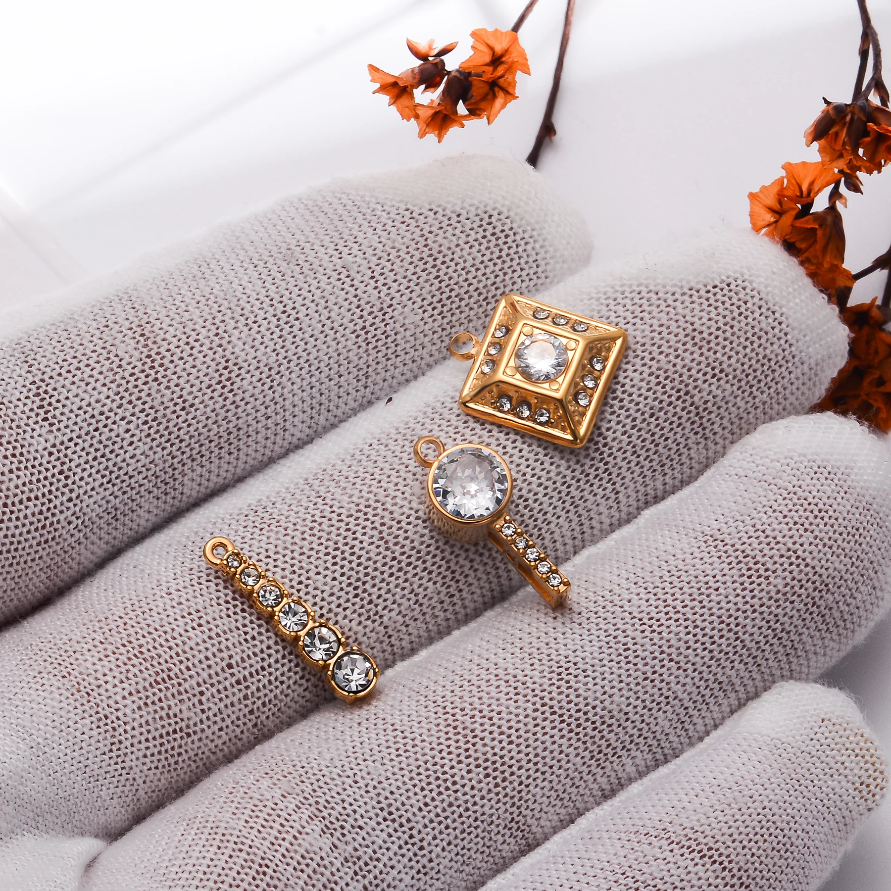 4 قطعة تصميم فاخر كريستال مفتاح قلادة الهندسة سحر لصنع المجوهرات العصرية سوار إكسسوارات عقد Craft بها بنفسك الحرفية #4