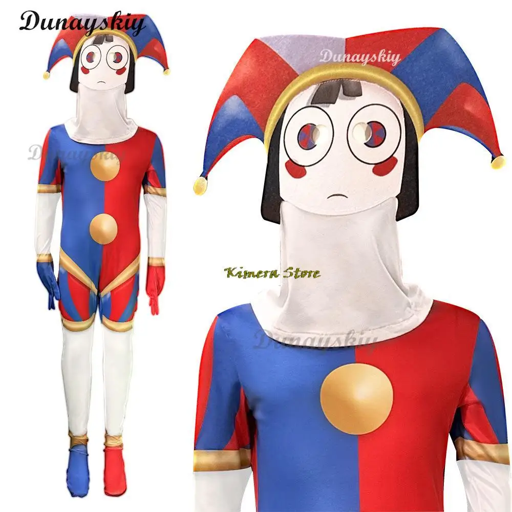 Pomni kostum kartun Cosplay Digital Luar Biasa/sirkus Cosplay Ragatha Jax Caine teater anak-anak hadiah Natal anak-anak